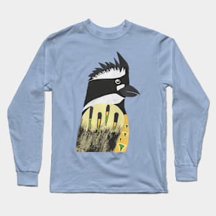 Native Birds of Australia Collage - Set 6 Shrike-tit Long Sleeve T-Shirt